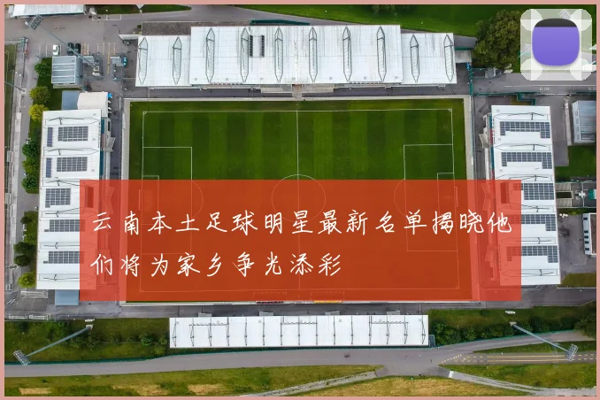 云南本土足球明星最新名单揭晓他们将为家乡争光添彩